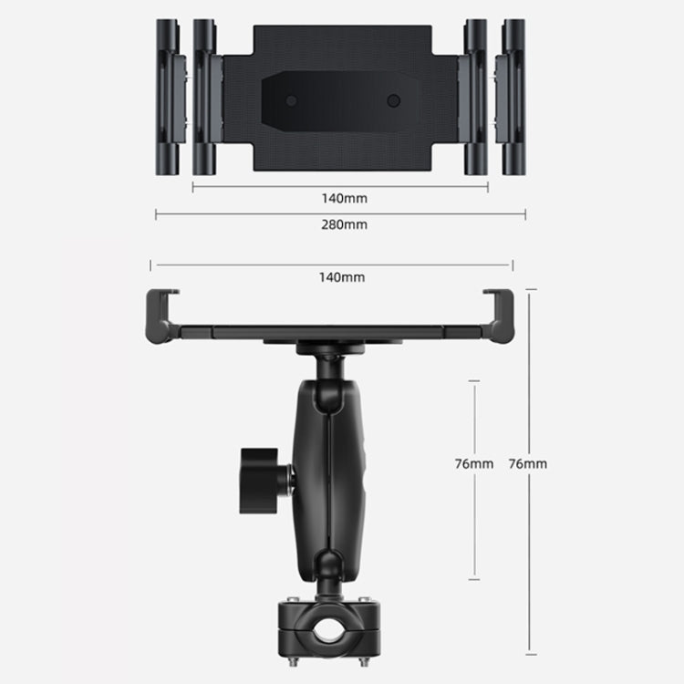 Car Rear Seat Folding Stretchable Headrest Tablet Bracket, Color: Metal Clamp Arm