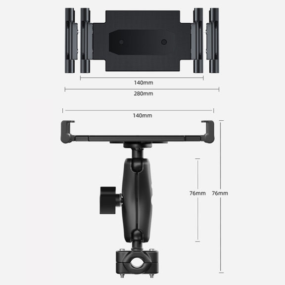 Car Rear Seat Folding Stretchable Headrest Tablet Bracket, Color: Metal Clamp Arm