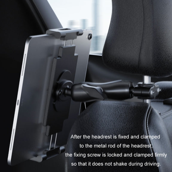 Car Rear Seat Folding Stretchable Headrest Tablet Bracket, Color: Metal Clamp Arm