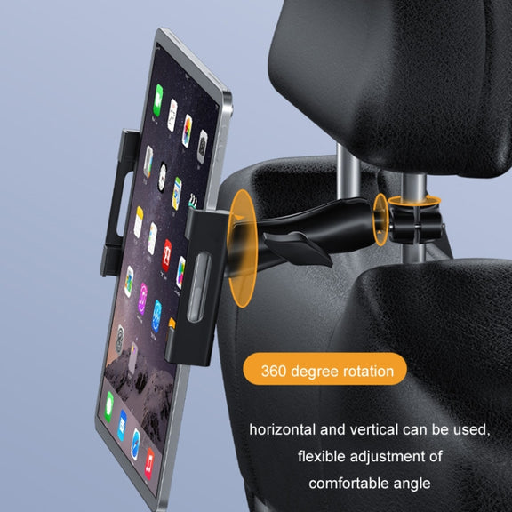 Car Rear Seat Folding Stretchable Headrest Tablet Bracket, Color: Metal Clamp Arm