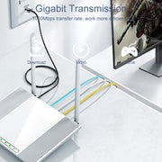 SAMZHE Cat6A Ethernet Cable UTP Network Patch Cable 10m(White)