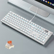 LANGTU LT104 Mechanical Keyboard Backlight Display Flexible DIY Keyboard, Style: Wired Single Mode Gold Axis (White) - free shipping - PMC TechLife - Order now!