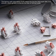 LANGTU LT104 Mechanical Keyboard Backlight Display Flexible DIY Keyboard, Style: Wired Single Mode Silver Axis (White)