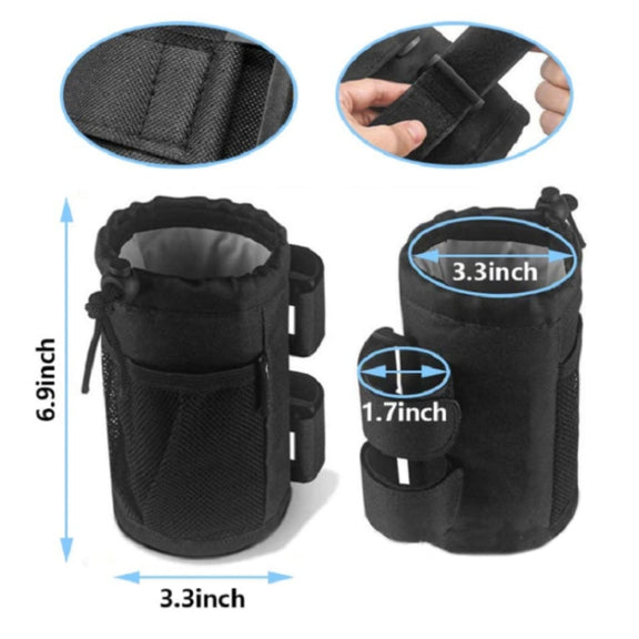 Bicycle Water Cup Holder Stroller Hanging Bottle Bag(Grey)