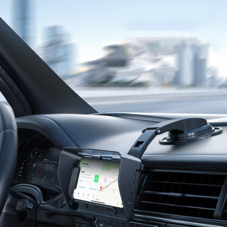 Car Suction Cup Dashboard Mobile Phone Holder with Sun Visor Folding Rotating Car Mount, Style: Joint Model