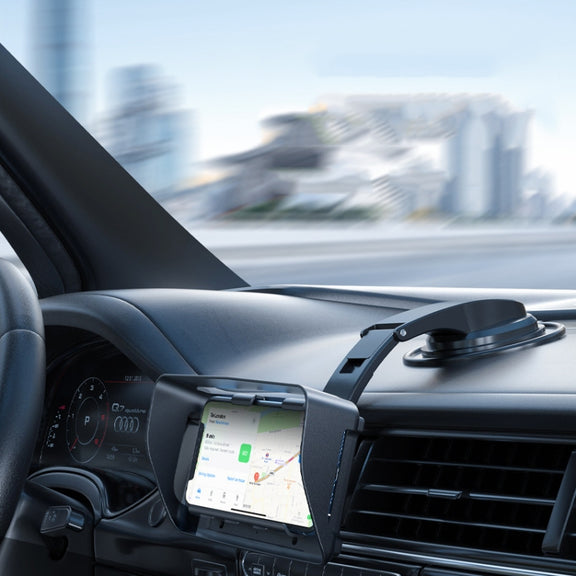 Car Suction Cup Dashboard Mobile Phone Holder with Sun Visor Folding Rotating Car Mount, Style: Joint Model