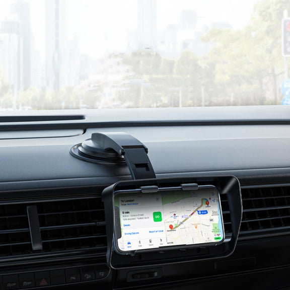 Car Suction Cup Dashboard Mobile Phone Holder with Sun Visor Folding Rotating Car Mount, Style: Hose Model