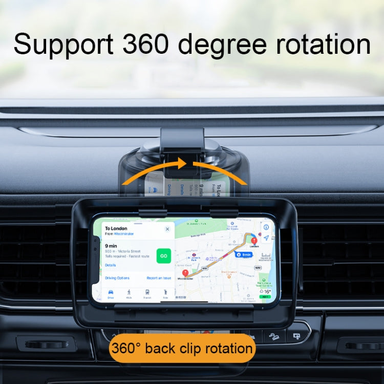 Car Suction Cup Dashboard Mobile Phone Holder with Sun Visor Folding Rotating Car Mount, Style: Hose Model