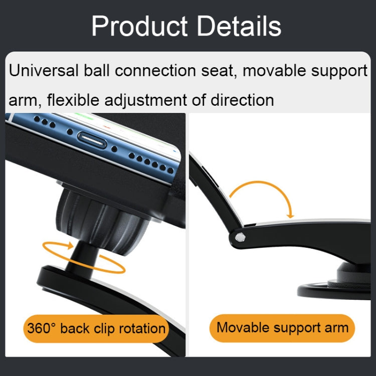 Car Suction Cup Dashboard Mobile Phone Holder with Sun Visor Folding Rotating Car Mount, Style: Hose Model