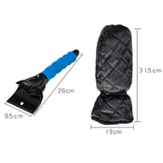 Vehicle Mounted Snow Shovel De-Icer Cleaning Tool, Color: Black+Gloves