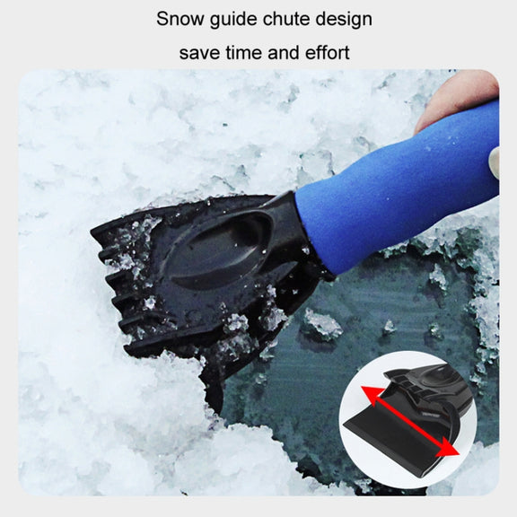 Vehicle Mounted Snow Shovel De-Icer Cleaning Tool, Color: Black+Gloves