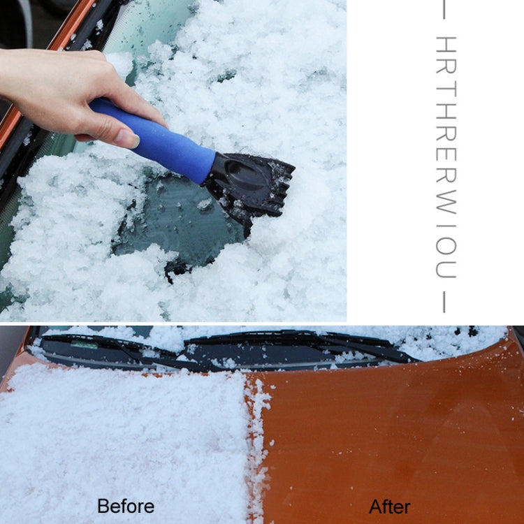 Vehicle Mounted Snow Shovel De-Icer Cleaning Tool, Color: Black+Gloves