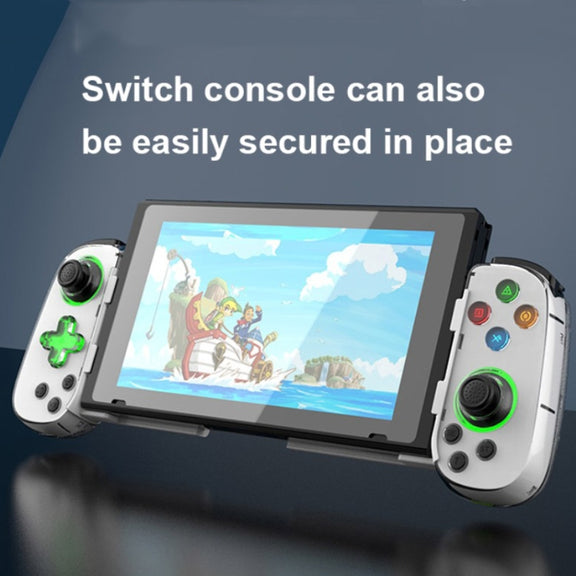 D7 BT5.0 Retractable Gamepad With Light For PC / Android / IPhone /Win7 10 11/Mac OS/Switch(White)