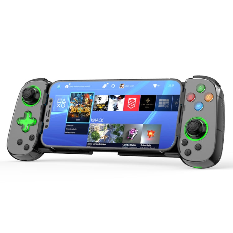 D7 BT5.0 Retractable Gamepad With Light For PC / Android / IPhone /Win7 10 11/Mac OS/Switch(White)