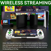 D7 BT5.0 Retractable Gamepad With Light For PC / Android / IPhone /Win7 10 11/Mac OS/Switch(White)
