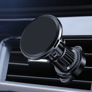 Aluminum Alloy Rotatable Magnetic Car Air Outlet Mobile Phone Holder(Black)