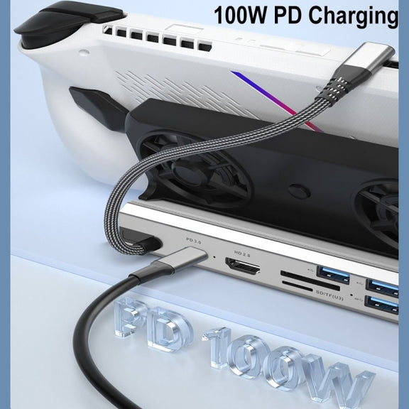 6 -in -1 For ASUS ROG Ally 100W PD Charging Game Console Stand Multifunctional USB 3.0 Docking Station