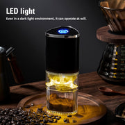 Coffee Electric Grinder Magnetic Snap-on Stainless Steel Blades Kitchen Gadgets(Black)