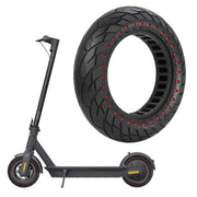 For Ninebot MAX G30 Electric Scooter 10x2.5 Inflatable Honeycomb Solid Run-flat Tire(44mm Slot Red)