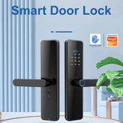 C91 Tuya Smart WiFi Password Fingerprint Electronic Door Lock(Bronze)