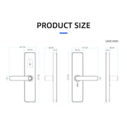 C91 Tuya Smart WiFi Password Fingerprint Electronic Door Lock(Bronze)