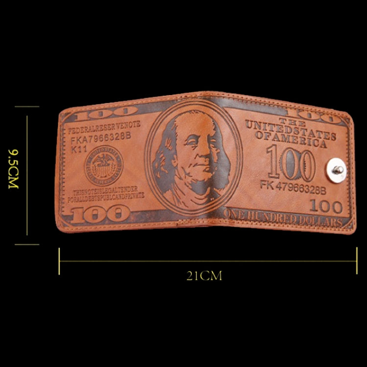 Retro Dollar Pattern Magnetic Buckle Multi-card Slot Wallet(Black)