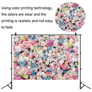 2.1 X 1.5m Festive Photography Backdrop 3D Wedding Flower Wall Hanging Cloth, Style: C-1886