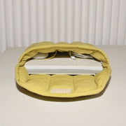 12.9-13.3 inch Flat Cotton Embroidery Inner Bag Lightweight Space Cotton Protective Case(Yellow Green)