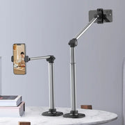 Mobile Live Piercing Bracket Aluminum Alloy 360 Degree Rotation Telescopic Adjustment Bedside Desktop Live Bracket(Gray)