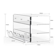 Transparent 3-Layer Acrylic Keyboard Stand Increased Tilt Computer Keyboard Tray(Transparent)