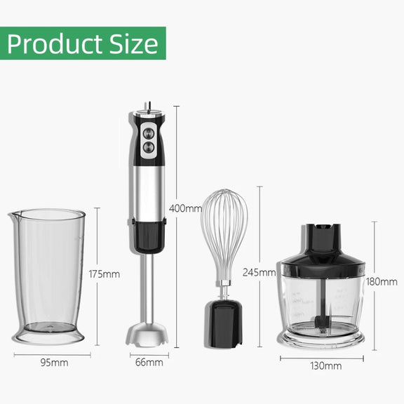 6-in-1 600W Multifunctional  Electric Blender Stainless Steel Food Cooking Stick EU Plug