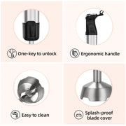 6-in-1 600W Multifunctional  Electric Blender Stainless Steel Food Cooking Stick EU Plug