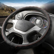 40cm Leather Truck Steering Wheel Cover(Black Red Line) - Steering Wheel Accessories by PMC TechLife | Online Shopping South Africa | PMC TechLife | Buy Now Pay Later Mobicred