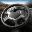 40cm Leather Truck Steering Wheel Cover(Black Line) - Steering Wheel Accessories by PMC TechLife | Online Shopping South Africa | PMC TechLife | Buy Now Pay Later Mobicred