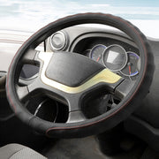 50cm Leather Truck Steering Wheel Cover(Black)