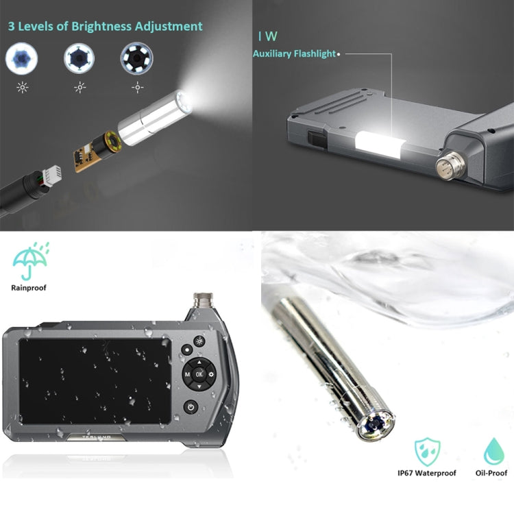 TESLONG NTS450A 4.5-inch Screen Industrial Handheld Endoscope with Light, Speci: 3.9mm Lens-3m