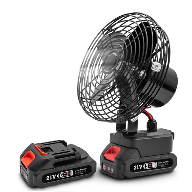 HILDA Portable Powerful Fan Outdoor Hair Dryer, With EU Plug Adaptor, Style: 6 inch With 2 Battery (3000mAh)