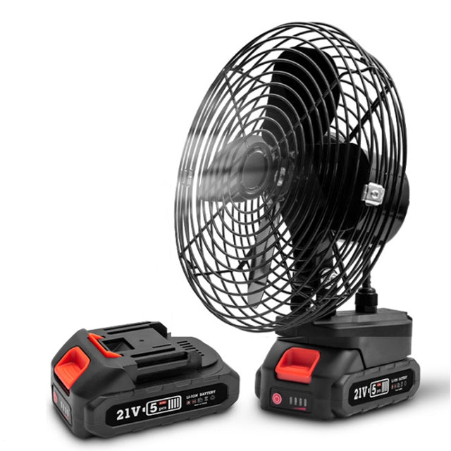 HILDA Portable Powerful Fan Outdoor Hair Dryer, With EU Plug Adaptor, Style: 8 inch With 2 Battery (3000mAh)