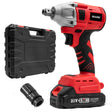 HILDA Motorized Wrenches Lithium Repair Parts With 22mm Socket, EU Plug, Model: Red With 1 Battery+1 Charger(1500mAh) - free shipping - PMC TechLife - Order now!