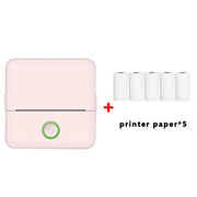 X6 200DPI Student Homework Printer Bluetooth Inkless Pocket Printer Pink Printing Paper x5