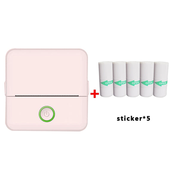 X6 200DPI Student Homework Printer Bluetooth Inkless Pocket Printer Pink Sicker x5