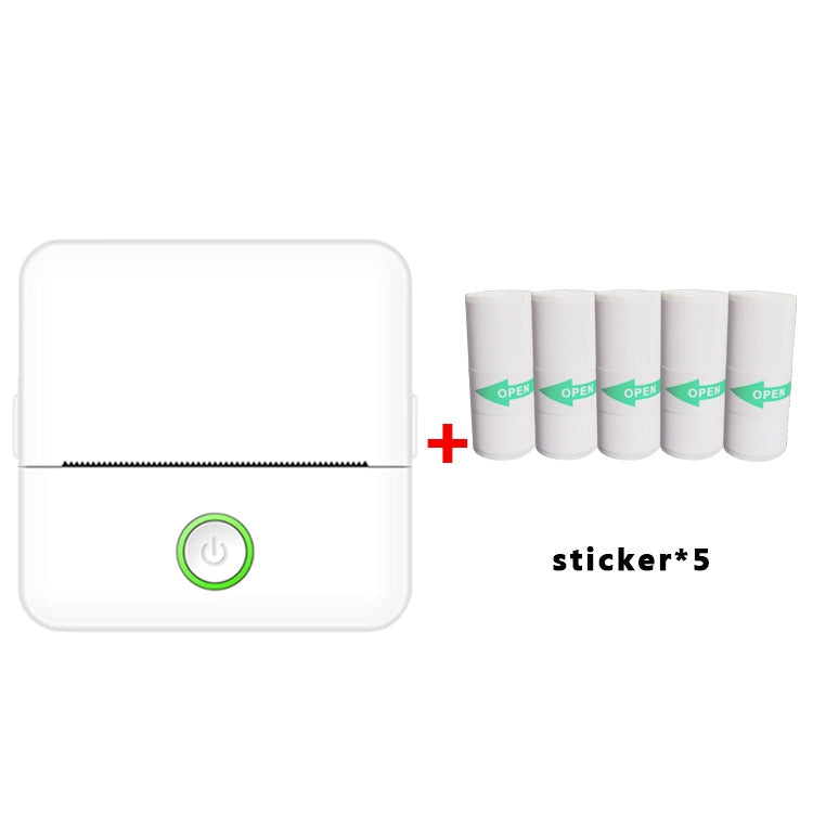 X6 200DPI Student Homework Printer Bluetooth Inkless Pocket Printer White Sticker x5