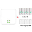 X6 200DPI Student Homework Printer Bluetooth Inkless Pocket Printer White 5 Printer Papers+5 Stickers - Printer by PMC TechLife | Online Shopping South Africa | PMC TechLife | Buy Now Pay Later Mobicred