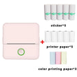 X6 200DPI Student Homework Printer Bluetooth Inkless Pocket Printer Pink 5 Printer Papers+5 Sickers+3 Color Papers - Printer by PMC TechLife | Online Shopping South Africa | PMC TechLife | Buy Now Pay Later Mobicred