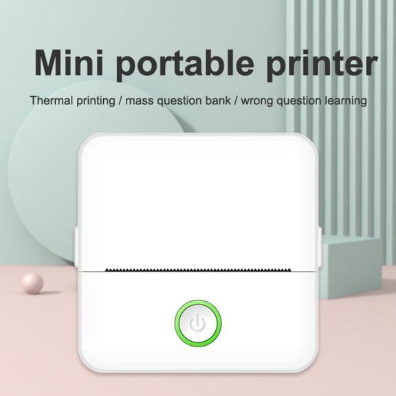 X6 200DPI Student Homework Printer Bluetooth Inkless Pocket Printer Pink 5 Printer Paper+5 Stickers