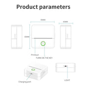 X6 200DPI Student Homework Printer Bluetooth Inkless Pocket Printer Pink 5 Printer Paper+5 Stickers