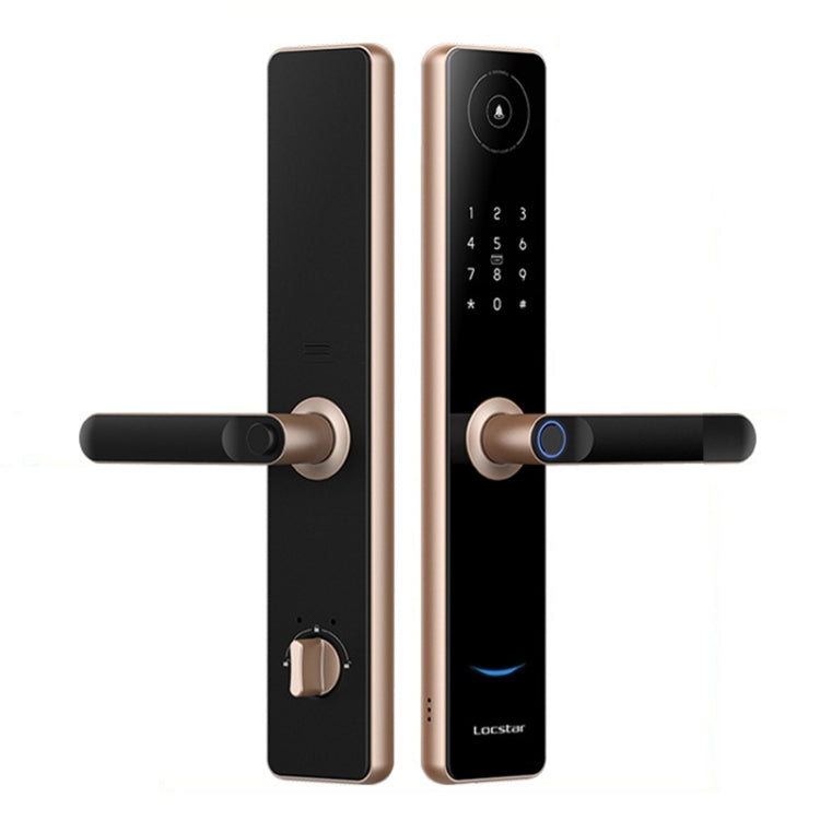 A60 Smart Fingerprint Password Door Lock With Doorbell, Spec: Basic Version Gold