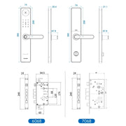 A60 Smart Fingerprint Password Door Lock With Doorbell, Spec: Basic Version Gray