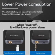A60 Smart Fingerprint Password Door Lock With Doorbell, Spec: Tuya APP Version Gold