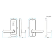 C89 Smart Fingerprint Password Lock Home Indoor Door TUYA System Lock(Black)